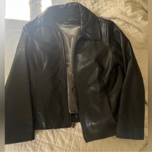 Leather jacket / lined